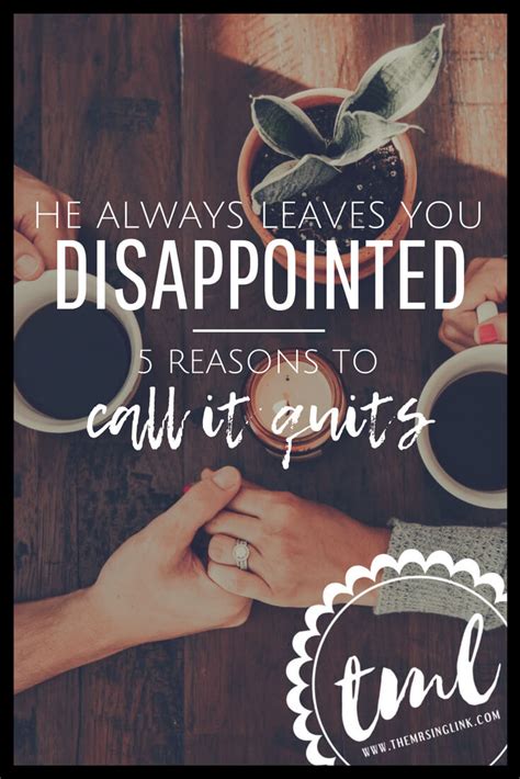 always disappointed dating